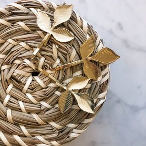 Leaf hair pins set of 3